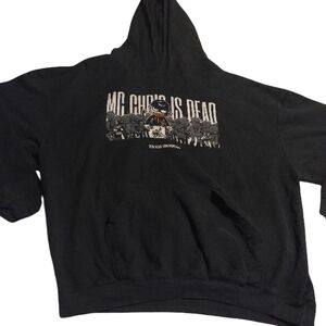 Black Graphic Hoodie "MC Chris Is Dead" Ten Year Anniversary